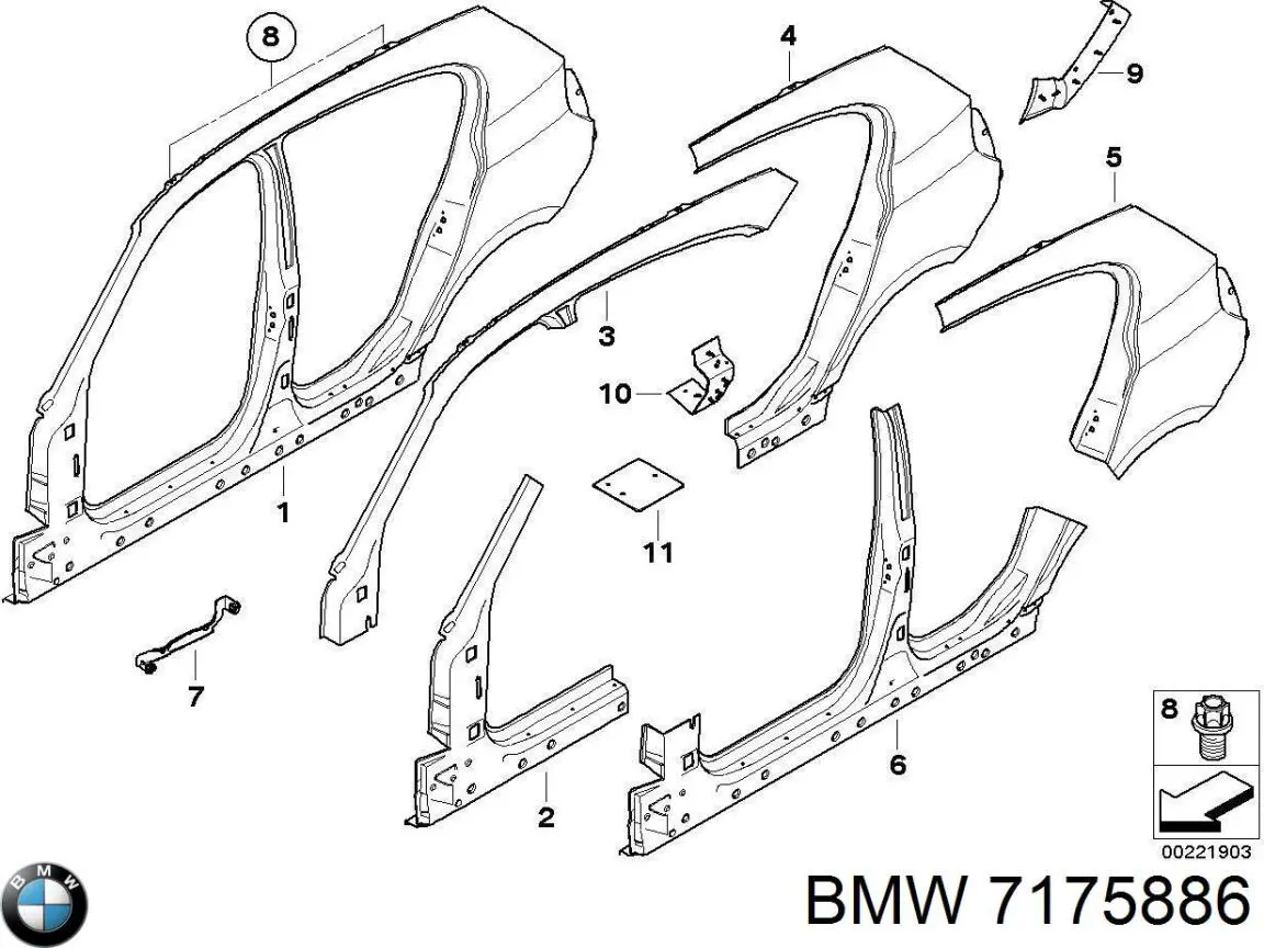 7175886 BMW Ремкомплект главного тормозного цилиндра