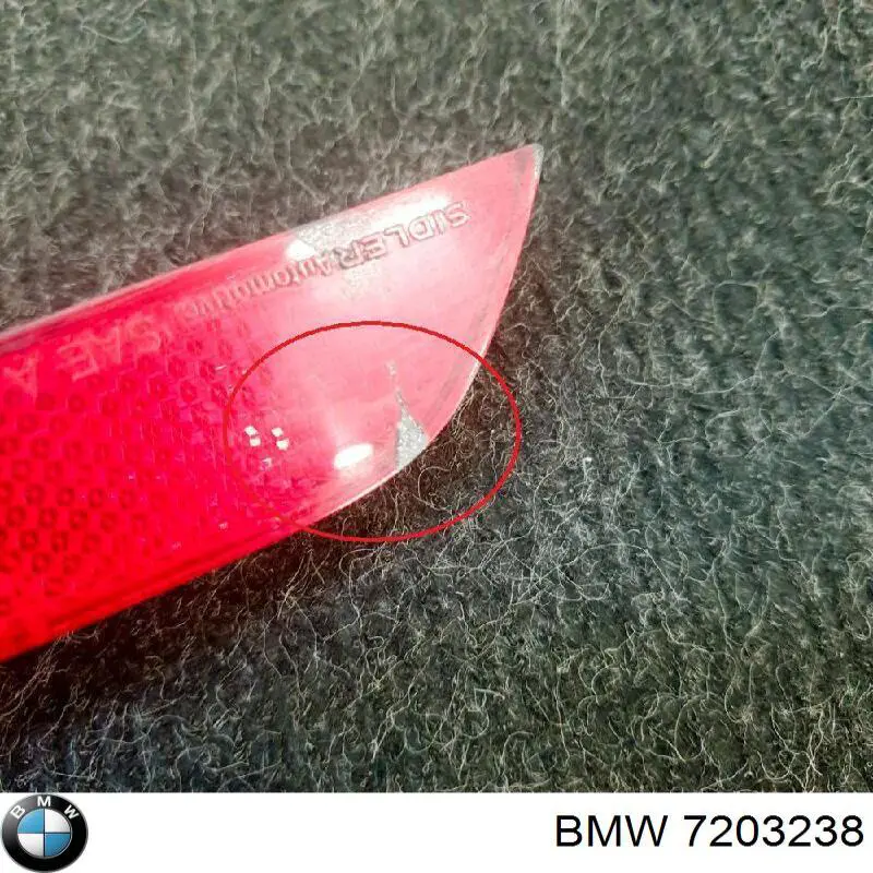 Купить 7203238 BMW Правый катафот заднего бампера