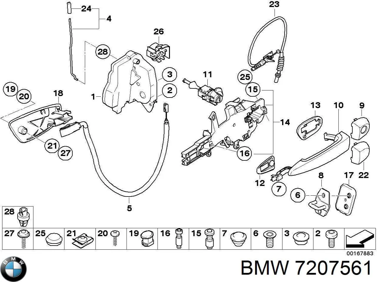 Ручка задней левой двери BMW 51217205803 цена, от 5.93 USD