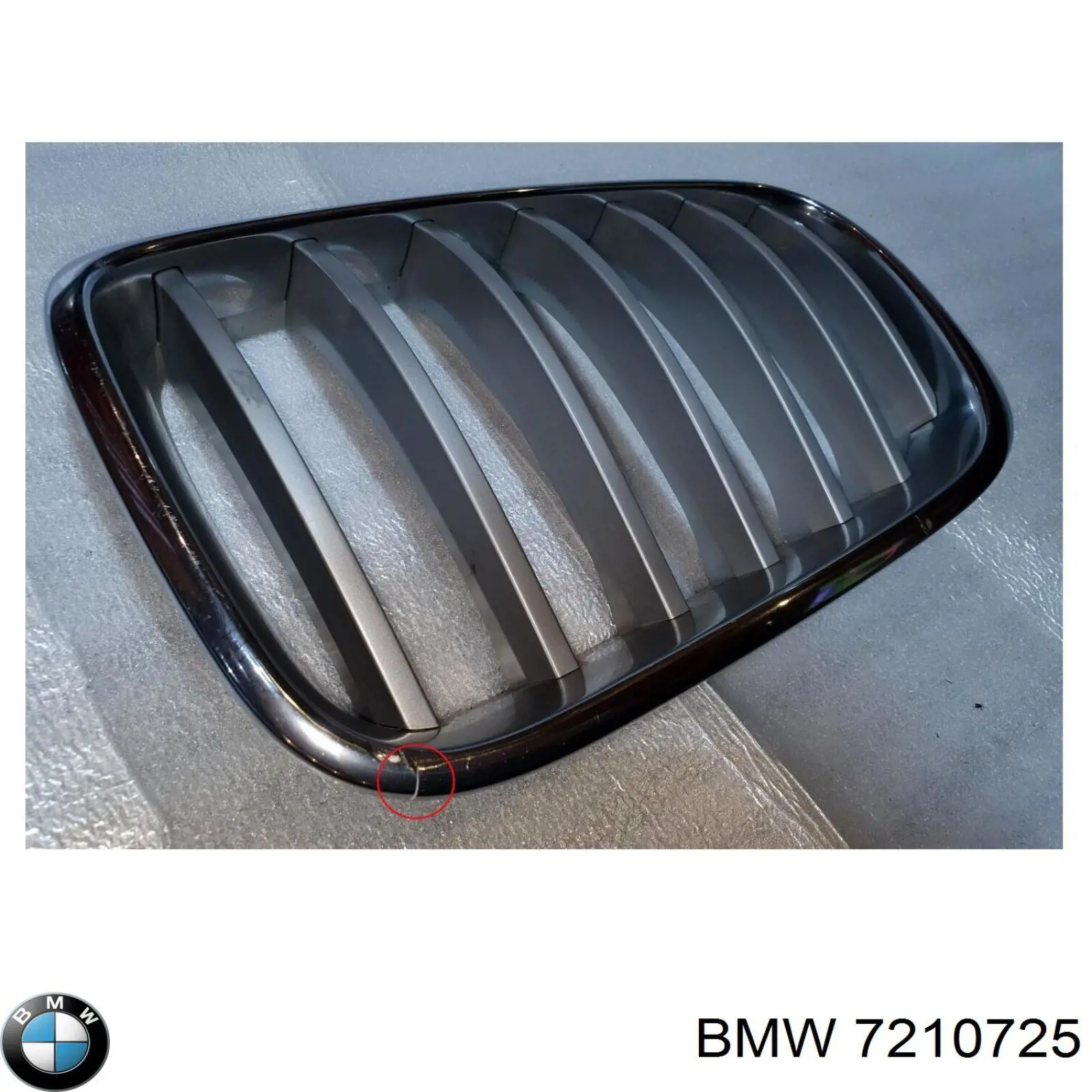 7210725 BMW Решетка радиатора левая
