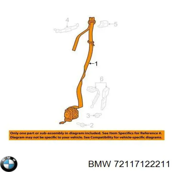  BMW 72117210869 цена, от 63.35 USD