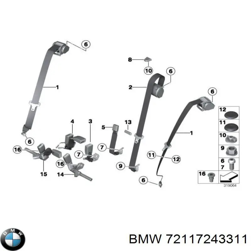 Купить 72117243311 BMW 