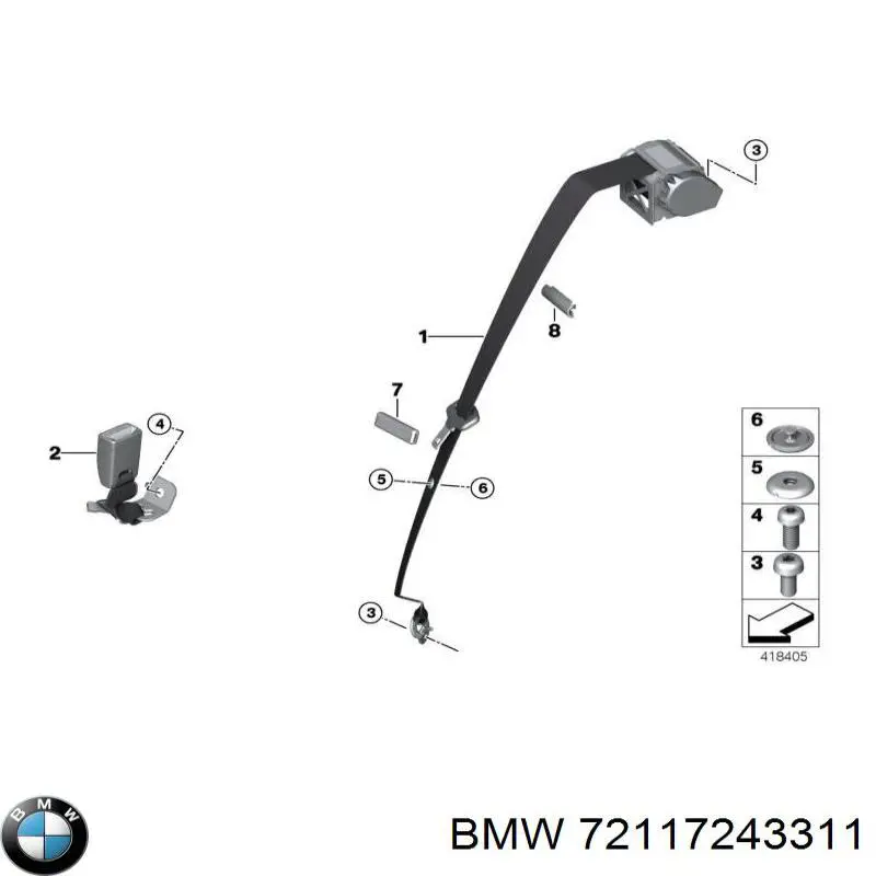  BMW 72117243311 цена, от 5.64 USD