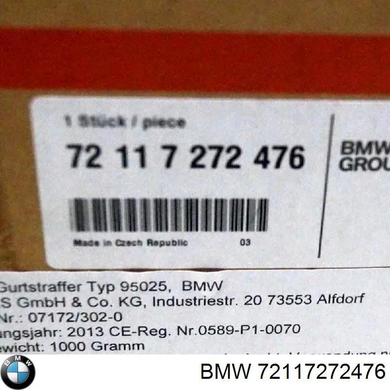 Ремень безопасности передний правый BMW 72117272476 цена, от 27.65 USD
