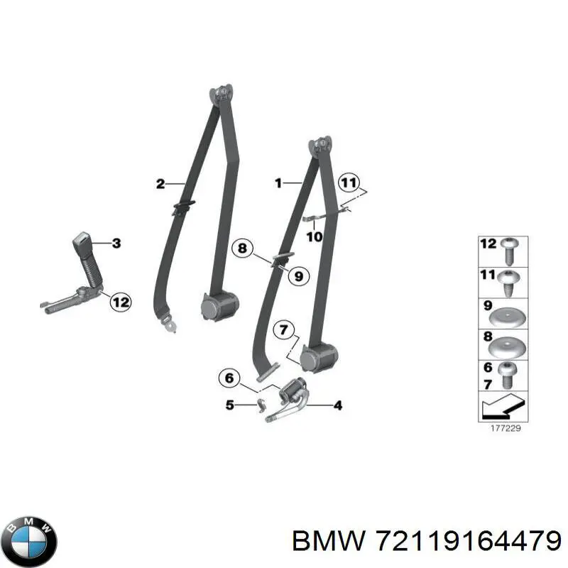 72119164479 BMW Ремень безопасности передний левый