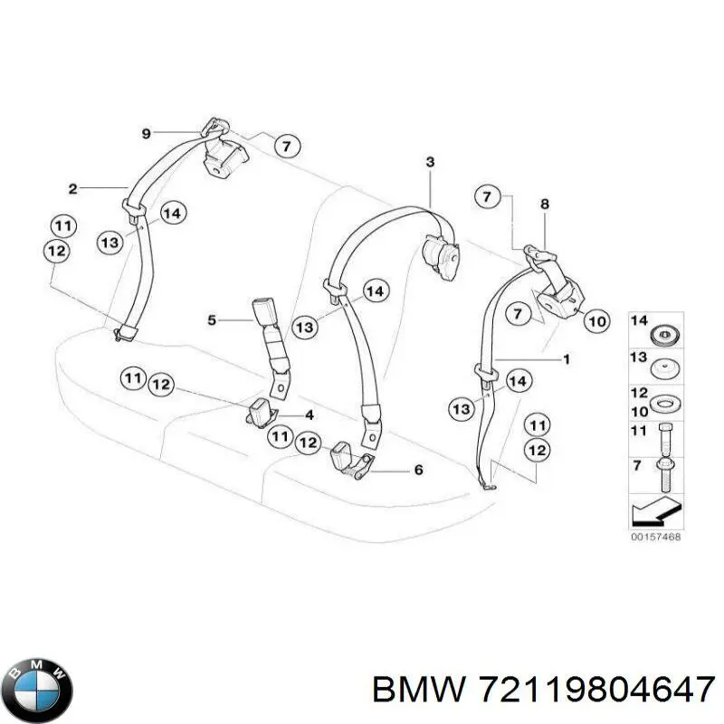  BMW 72119804647 цена, от 76.02 USD