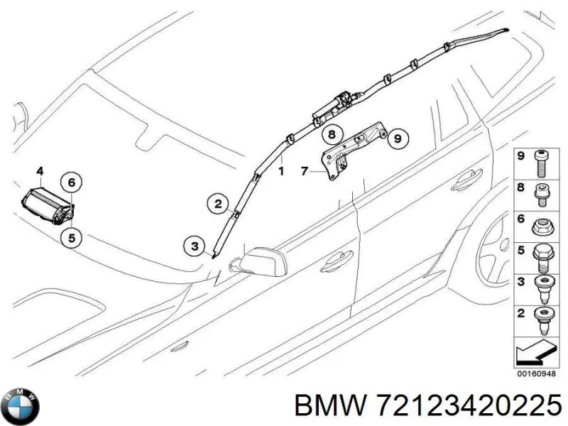 72123420225 BMW Левая шторка безопасности
