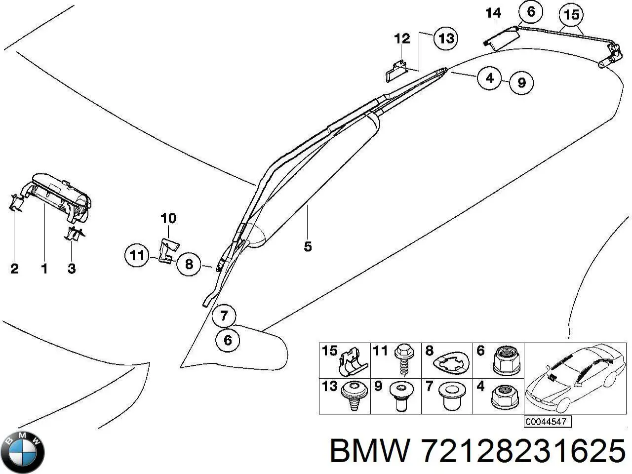 72128231625 BMW подушка безопасности (airbag пассажирская)