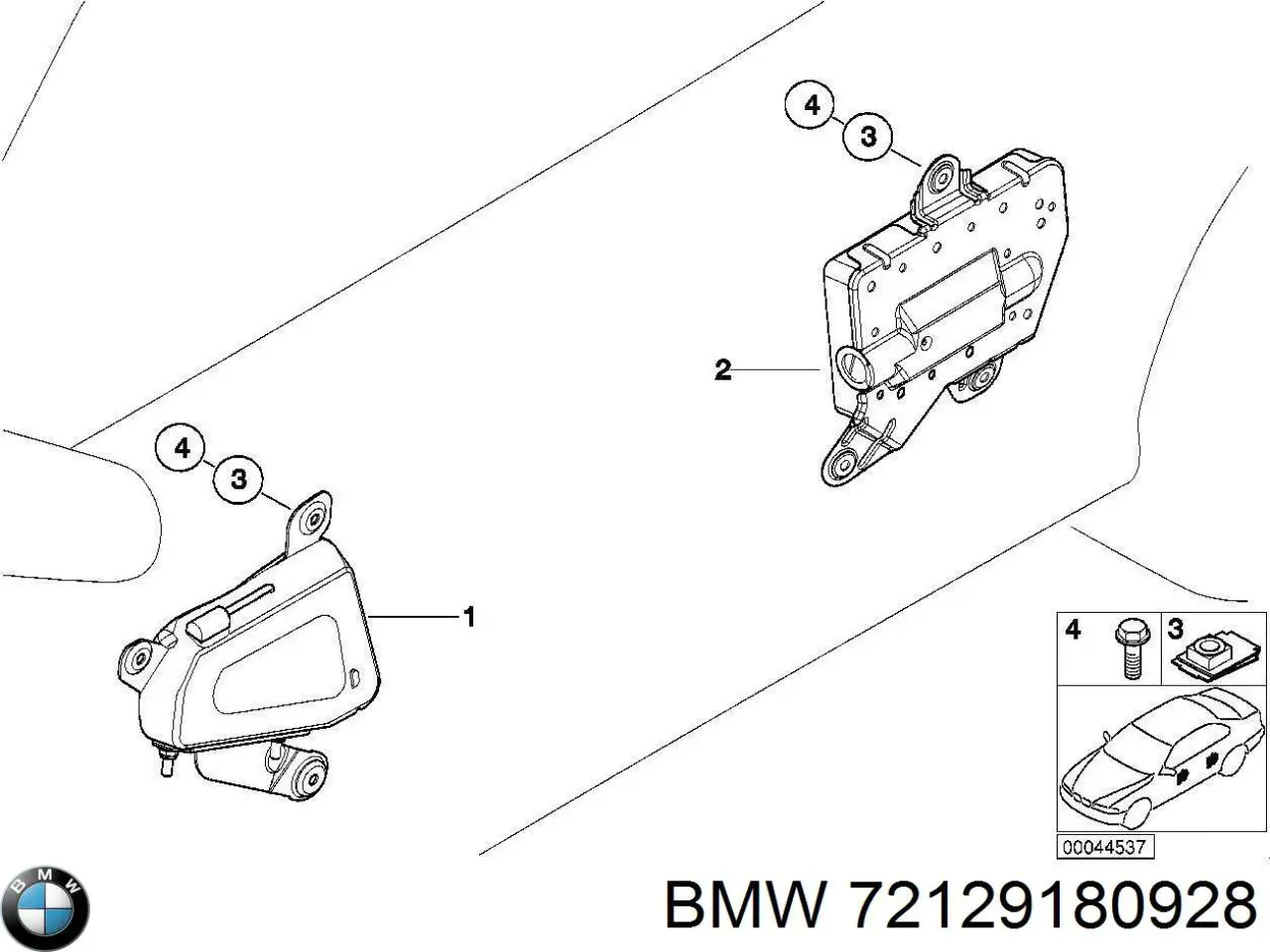 72129180928 BMW подушка безопасности (airbag двери передней правой)