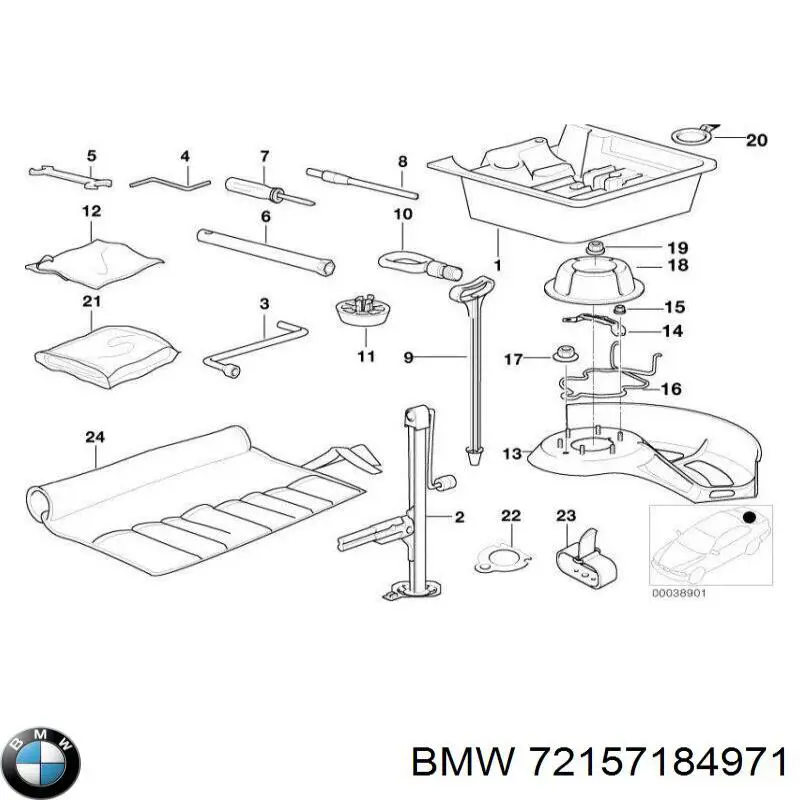7184971 BMW Крюк буксирный передний