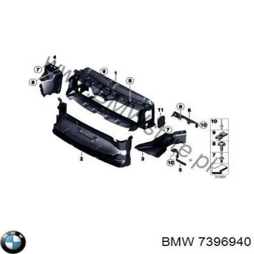 Купить 7396940 BMW Воздуховод тормозного диска правый