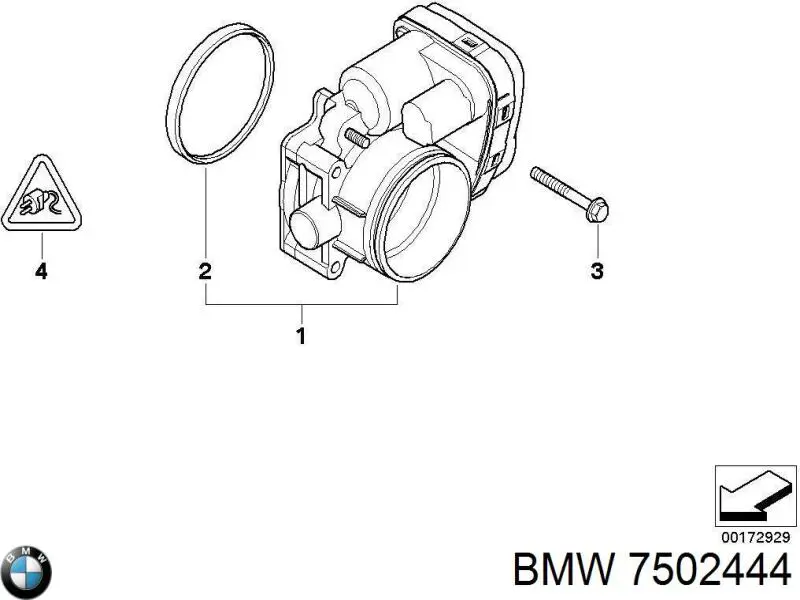7502444 BMW Дроссельная заслонка