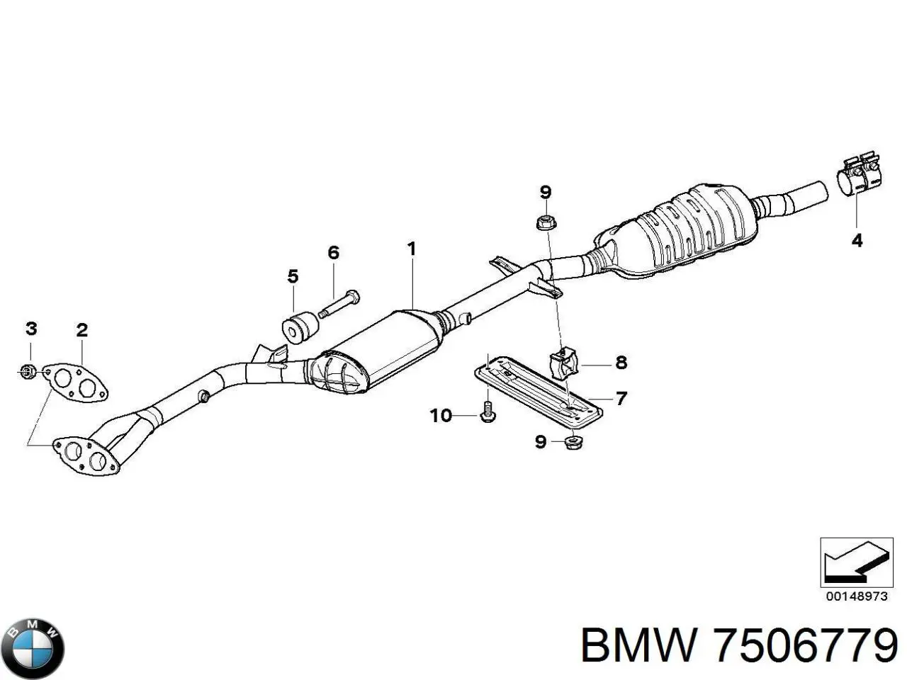 Прокладка глушителя 7506779 BMW