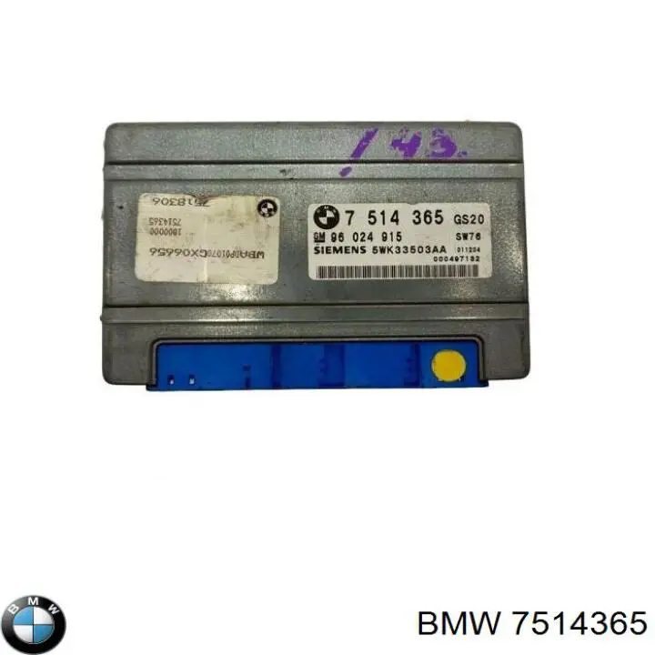 7514365 BMW módulo de direção (centralina eletrônica da Caixa Automática de Mudança eletrônica)