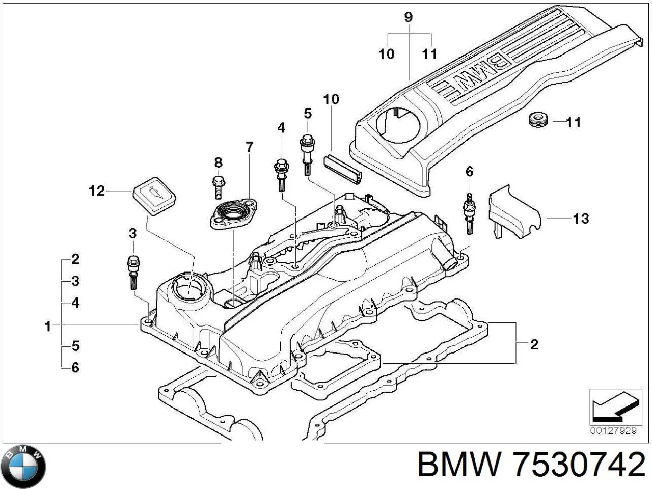  Крышка двигателя BMW 3 
