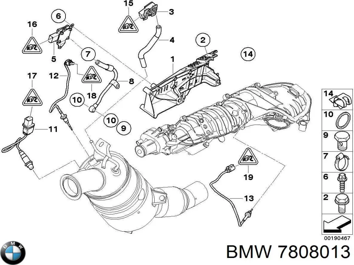 Купить 7808013 BMW Датчик давления выхлопных газов