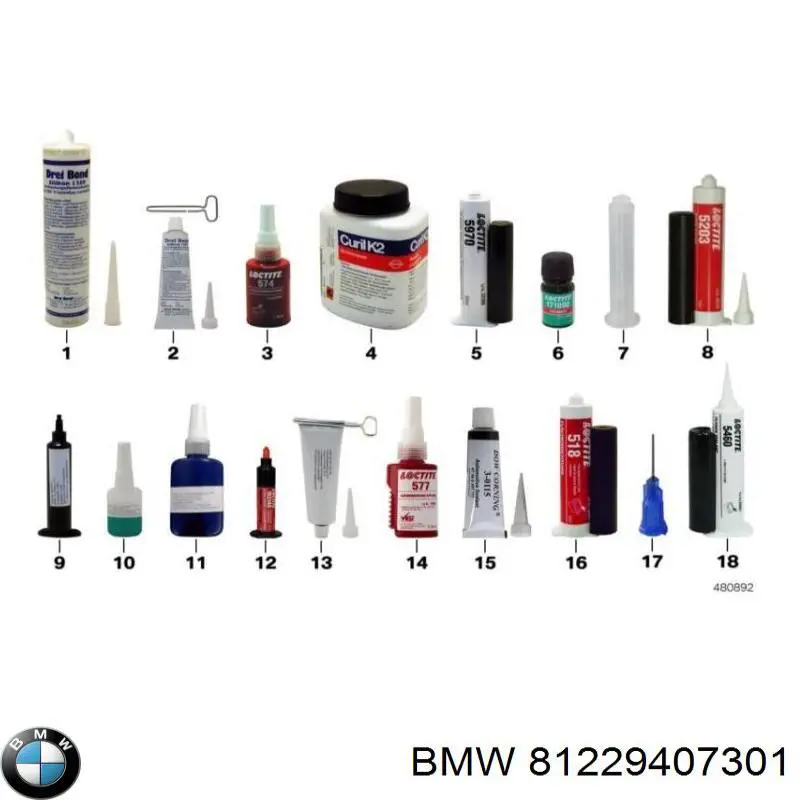 Уксусный герметик BMW 81229407301 цена, от 19.44 USD