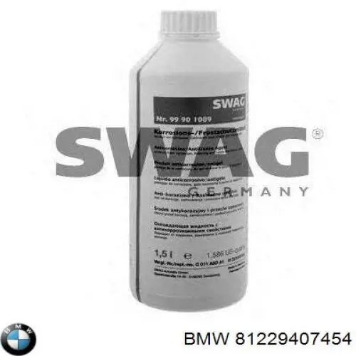 Антифриз BMW Korrosions-Frostschutzmittel Зелёный 1.5л (81229407454)