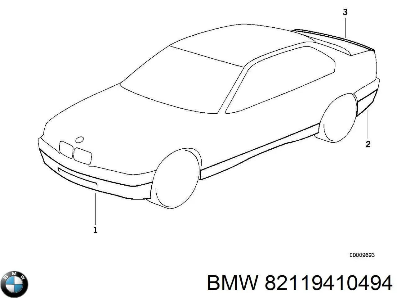 82119410494 BMW Крыло на багажник