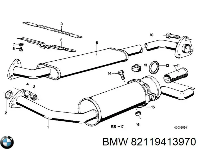 82119413970 BMW Выхлопная труба