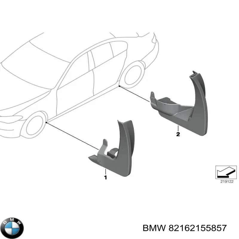 Купить 82162155857 BMW Задние брызговики