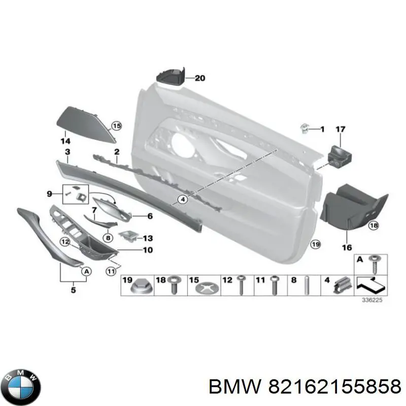 82162155858 BMW брызговики передние, комплект