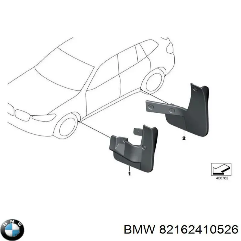 82162410526 BMW protetores de lama traseiros, kit