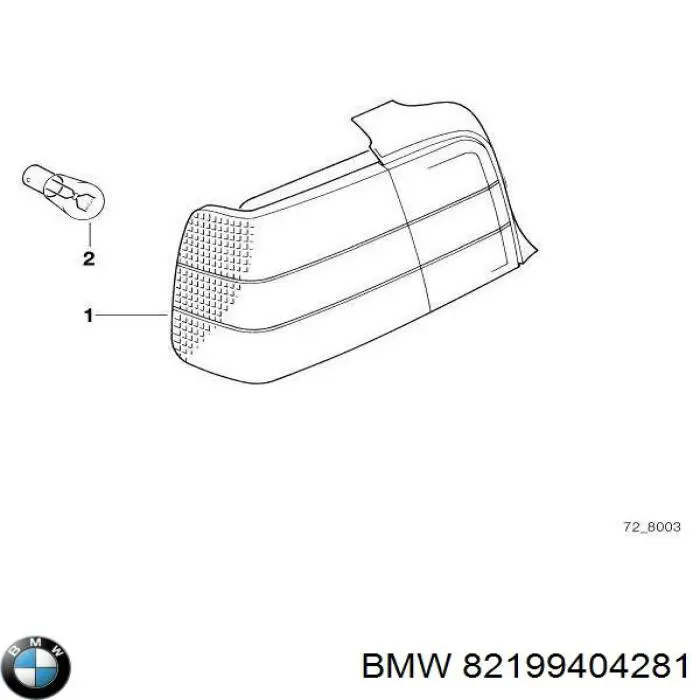 Фонарь задний правый внешний 82199404281 BMW