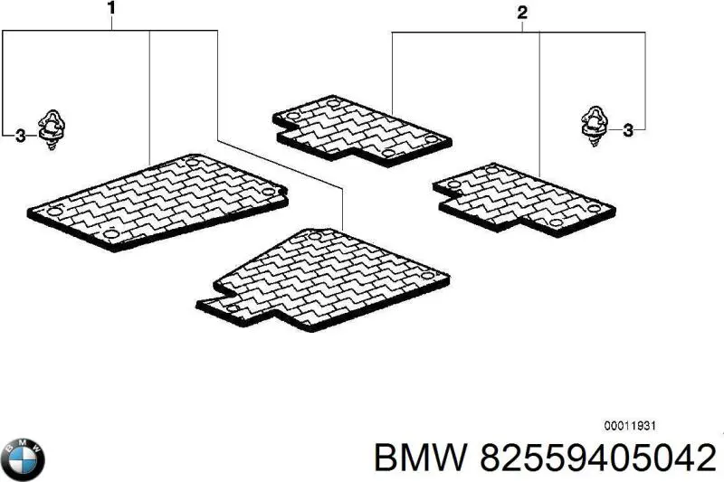 82559405042 BMW Комплект ковров