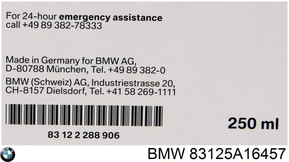 Реставратор-очиститель для кожи BMW 83125A16457 цена, от 35.76 USD