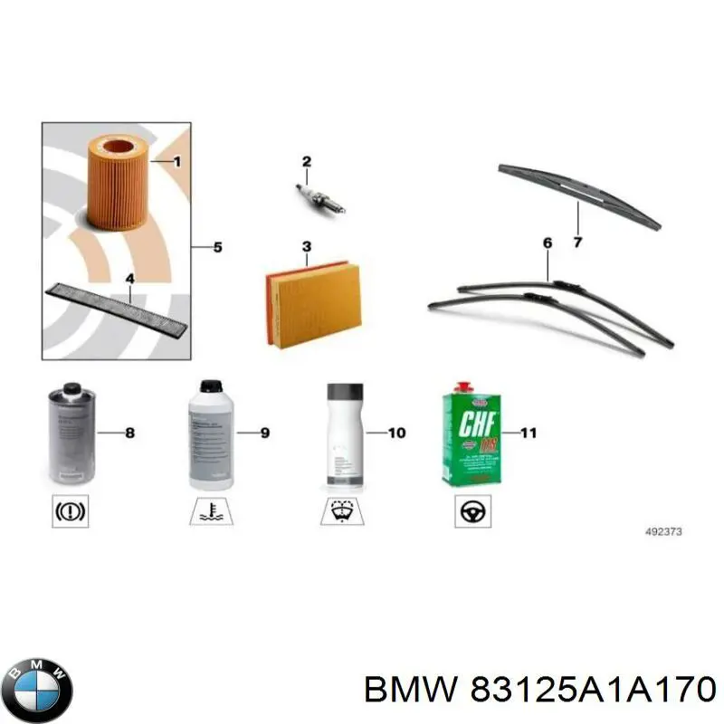 Купить 83125A1A170 BMW Средство для очистки стекол (таблетка)