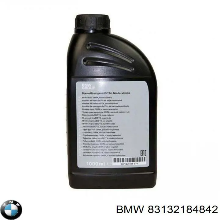 Жидкость тормозная BMW BRAKE FLUID DOT 4 1 л (83132184842)