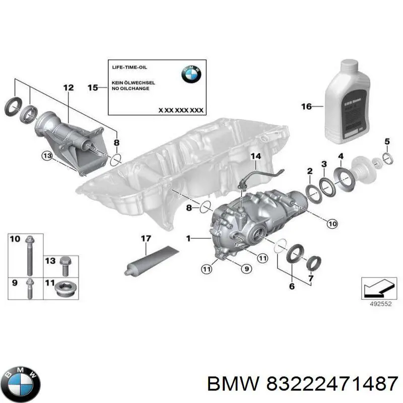 83222471487 BMW Aceite caja de cambios original y equivalente
