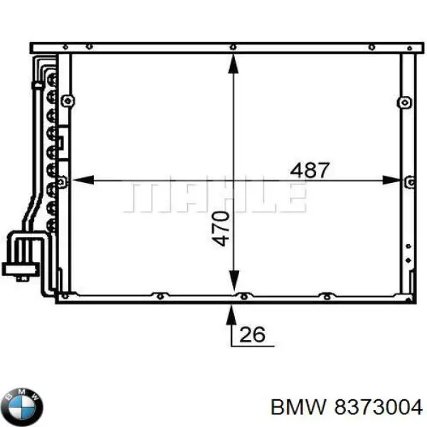 Радиатор кондиционера 8373004 BMW