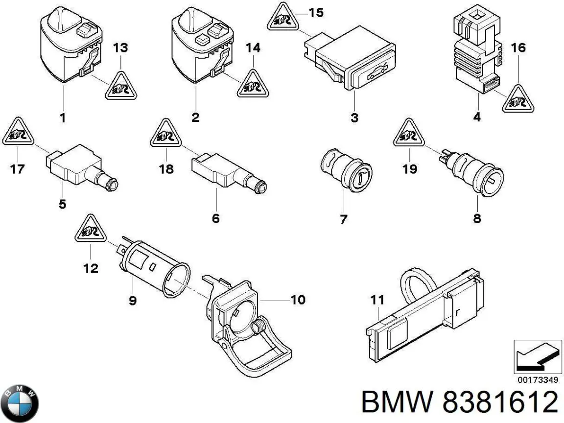  BMW 61318381612 цена, от 9.50 USD