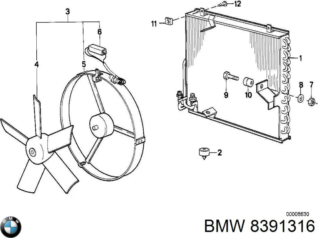 Купить 8391316 BMW Радиатор системы охлаждения кондиционера