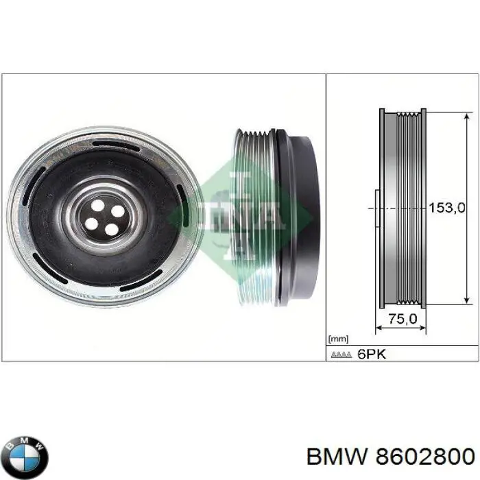 8602800 BMW polia de cambota