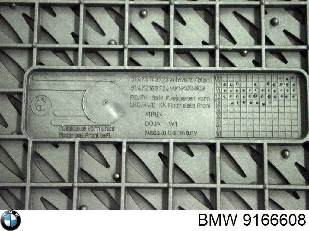 Крепеж ковриков салонных комплект 9166608 BMW