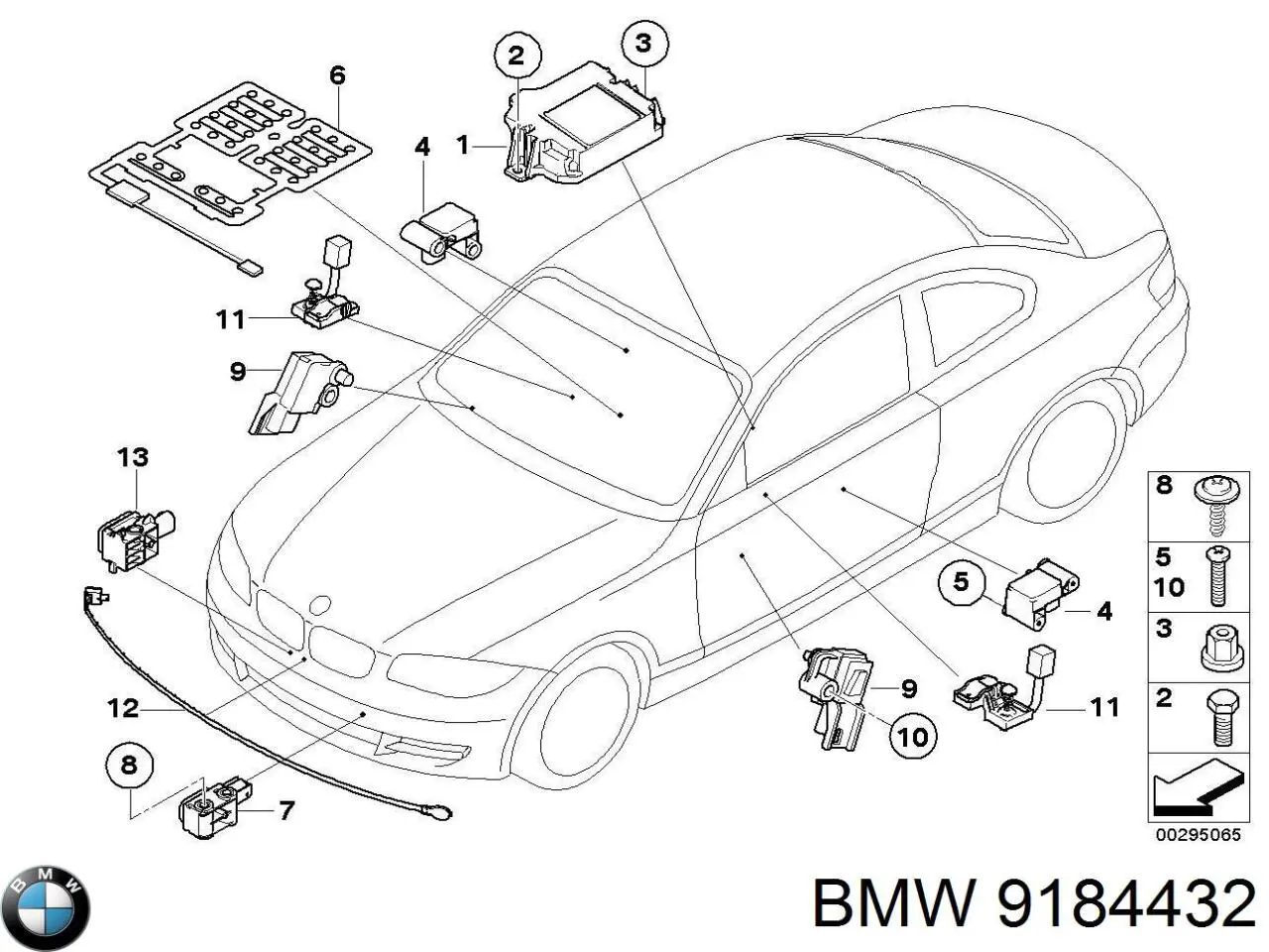 Модуль-процессор управления подушкой безопасности (ЭБУ AIRBAG) BMW 9184432 цена, от 23.06 USD