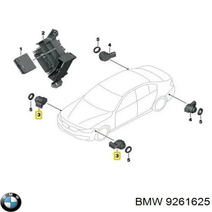 9261625 BMW Задние парктроники