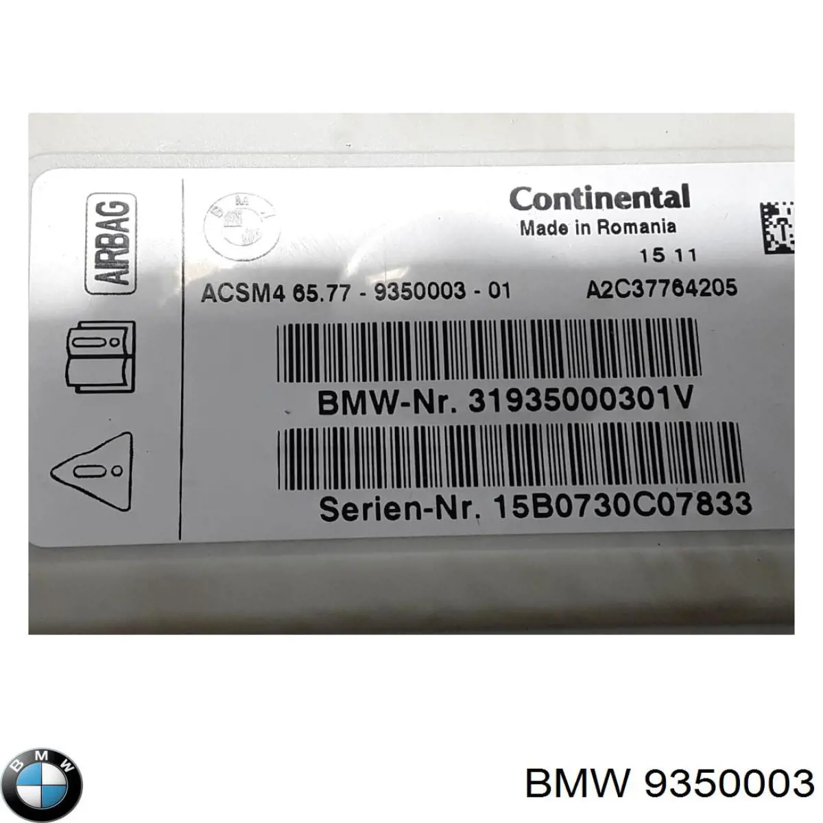 Блок управления airbag BMW 9350003 цена, от 11.29 USD