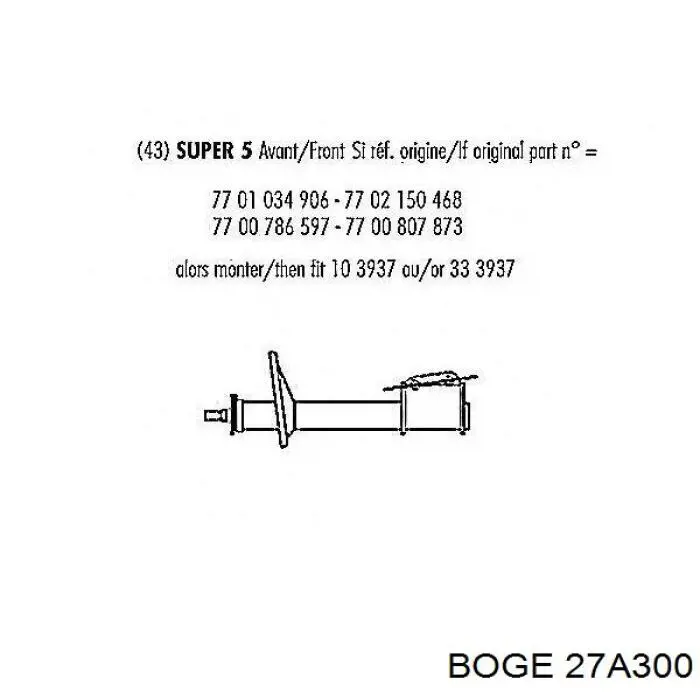 Купить 27A300 Boge Амортизатор передней подвески