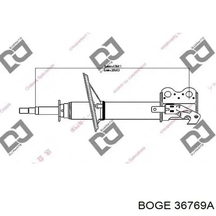 Амортизатор передний левый 36769A Boge