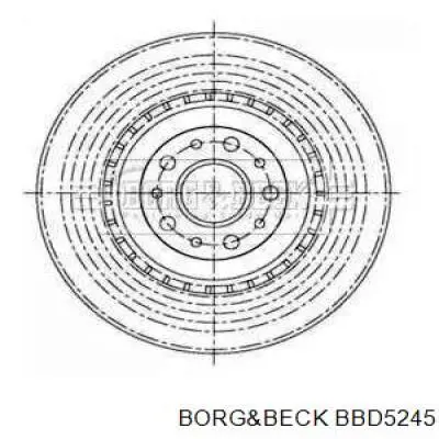 Передние тормозные диски BBD5245 Borg&beck