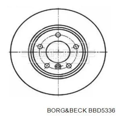 Передние тормозные диски BBD5336 Borg&beck