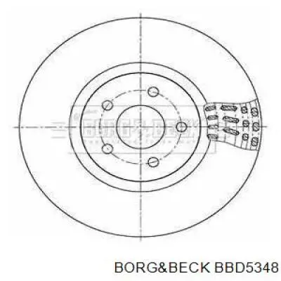 Передние тормозные диски BBD5348 Borg&beck