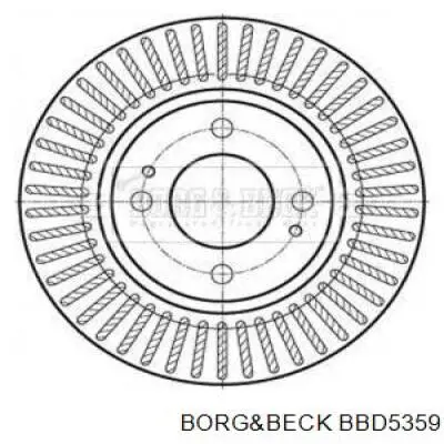 Передние тормозные диски BBD5359 Borg&beck