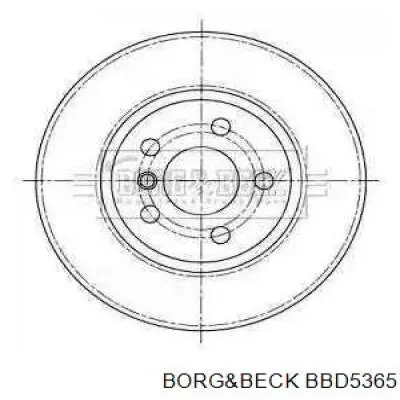 BBD5365 Borg&beck disco do freio dianteiro