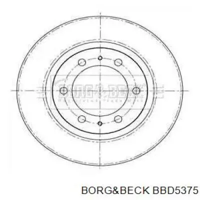 Передние тормозные диски BBD5375 Borg&beck