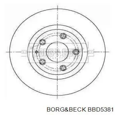 BBD5381 Borg&beck disco do freio dianteiro